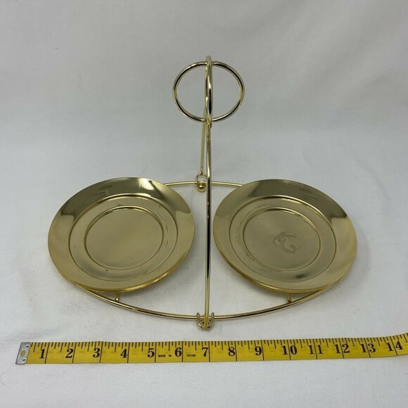 PartyLite - Brass Mix & Mingle Double Jar Candle Holder Display Stand - Picture 5 of 6